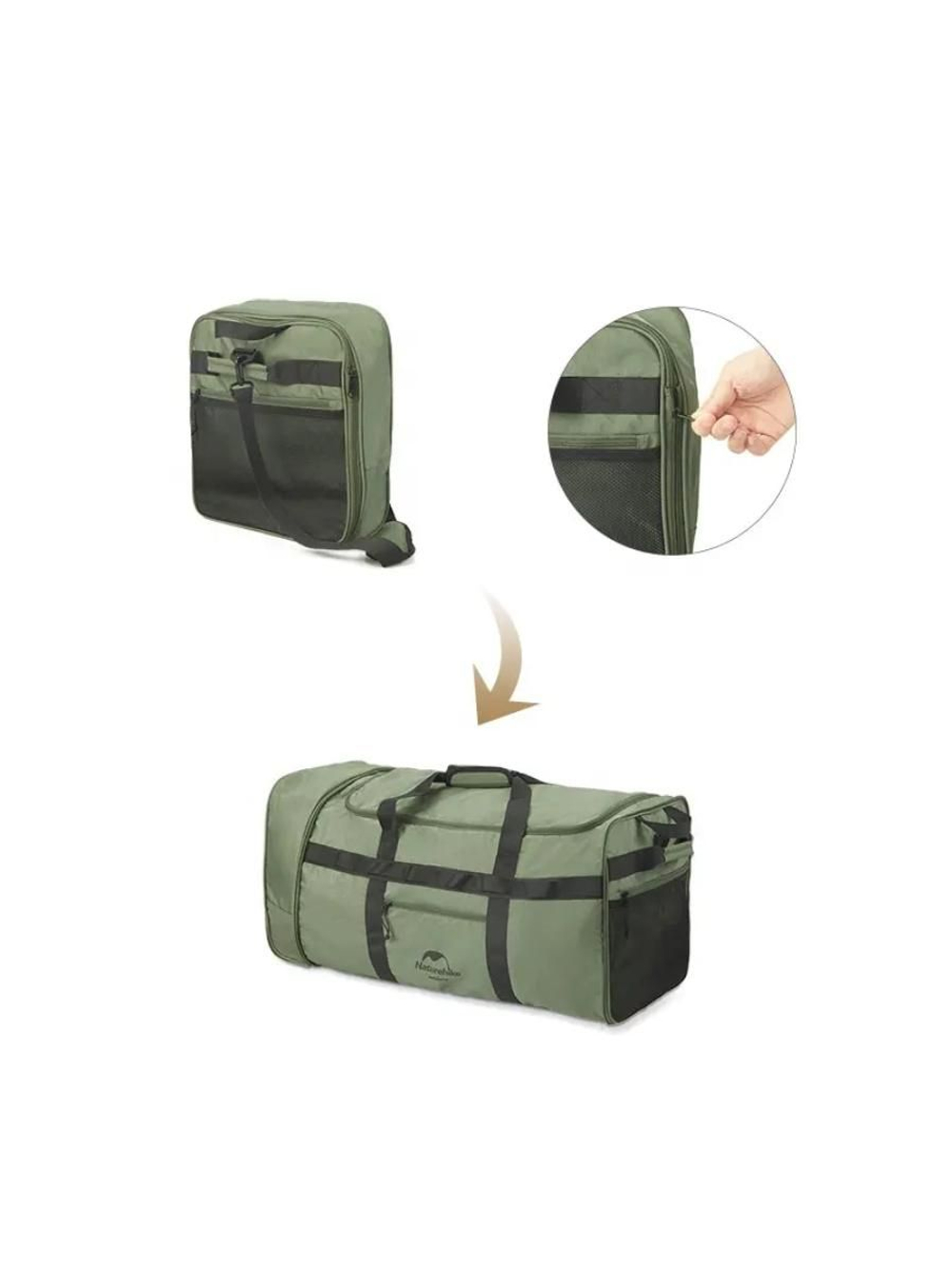 Сумка-тележка Naturehike NH21LX003 XS03 складная туристическая зелёный