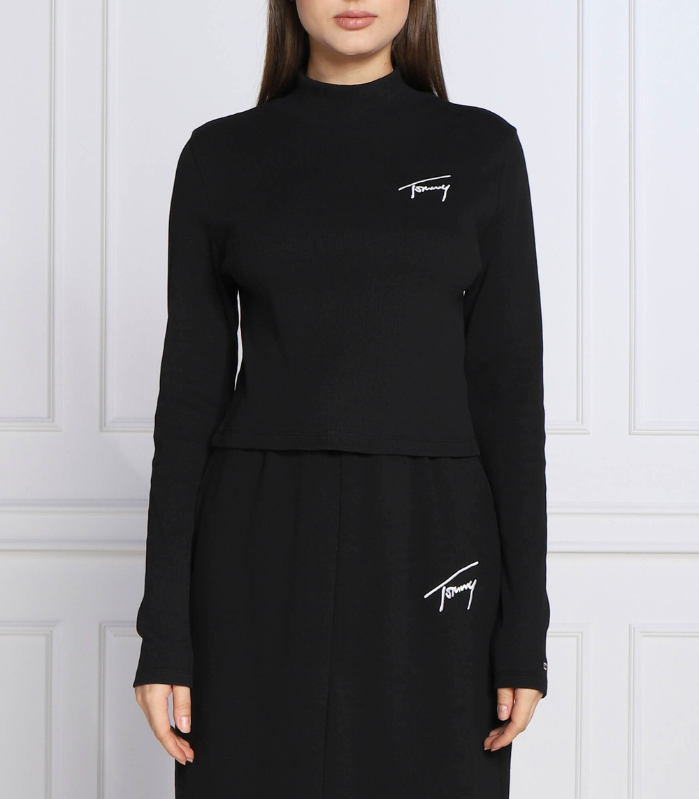 блузка signature Tommy Jeans - черный(DW0DW14531)