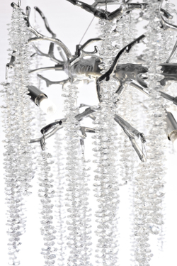 Люстра 80х45см Garda Decor серебряная со стекляными каплями