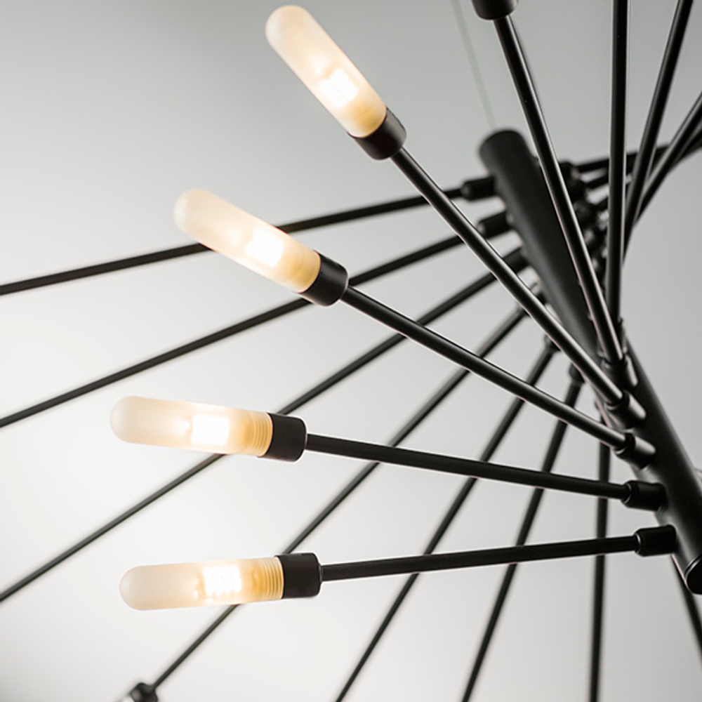 733247 Люстра RAGNO 24х40W G9 ЧЕРНЫЙ МАТОВЫЙ