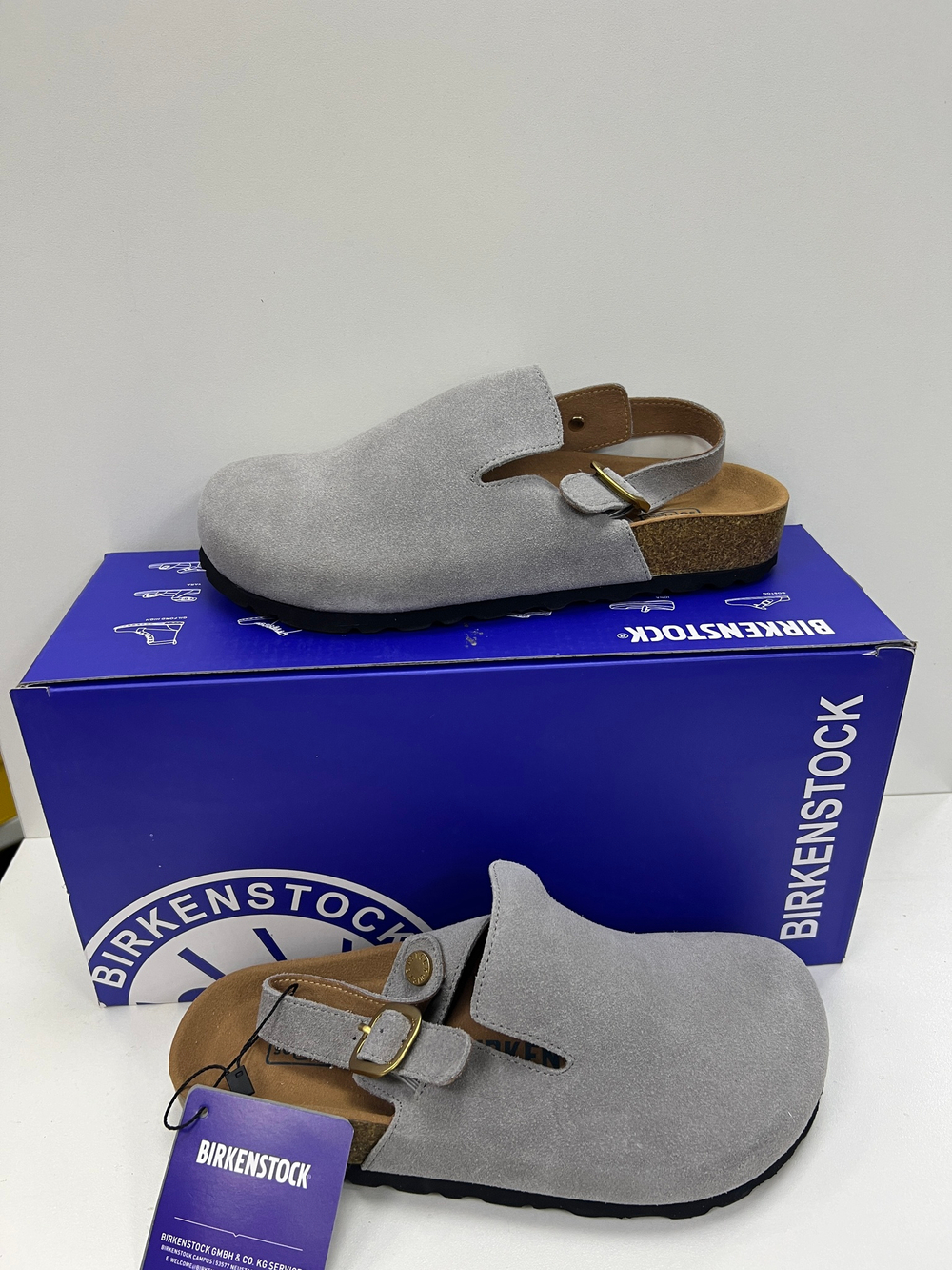 Мюли Birkenstock серые