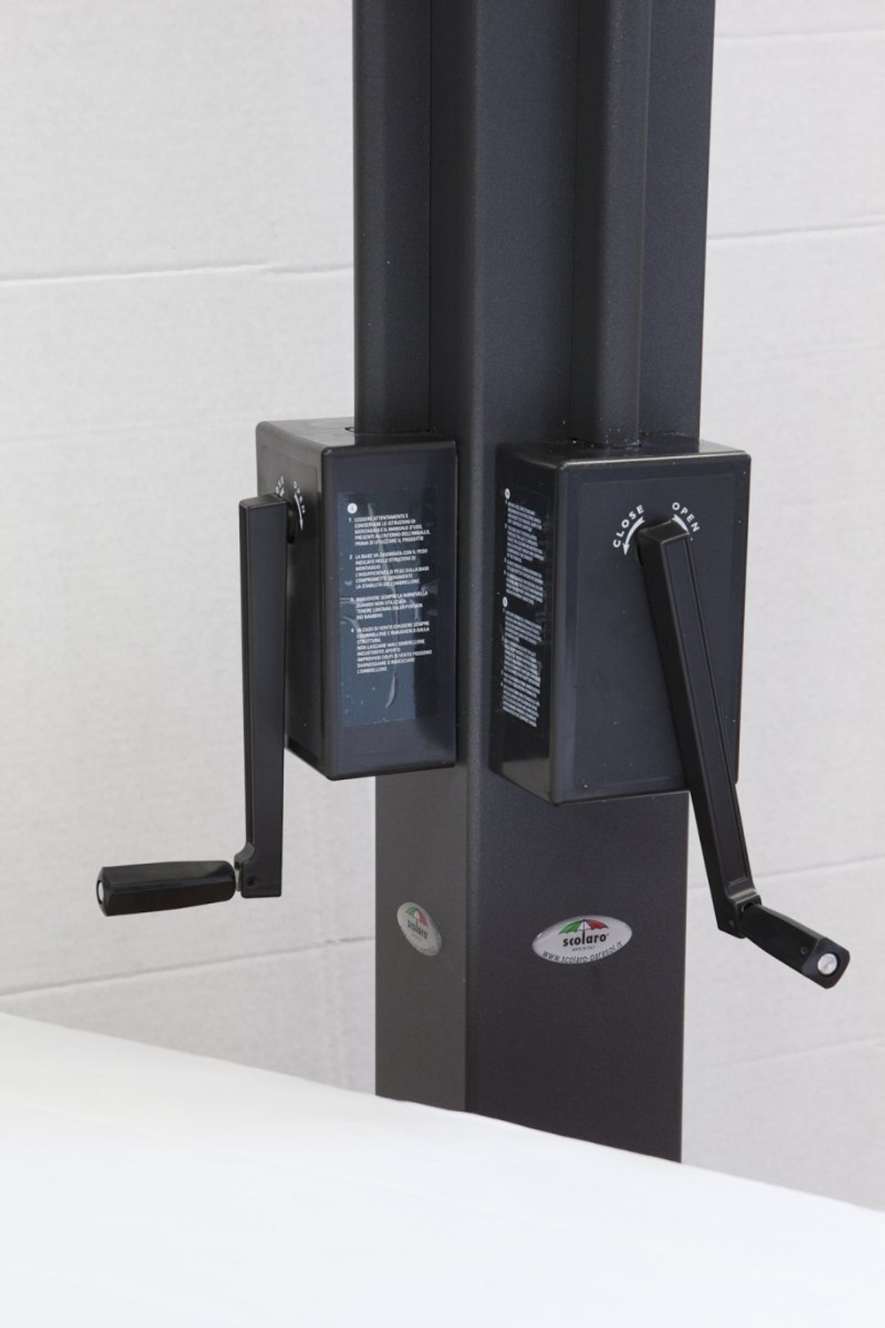 Зонт профессиональный двухкупольный Alu Double Dark, антрацит, слоновая кость