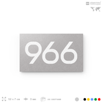 Номер на дверь 966, табличка на дверь для офиса, квартиры, кабинета, аудитории, склада, серая 120х70 мм, Айдентика Технолоджи