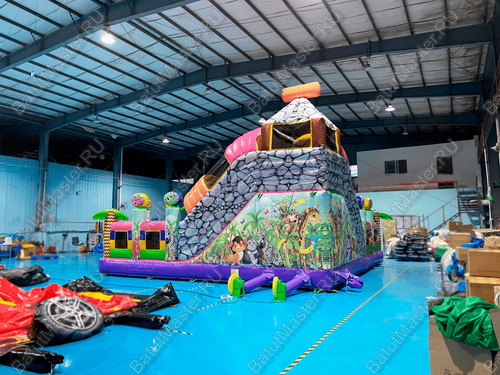 Надувной батут "В гостях у зебры" с модификацией