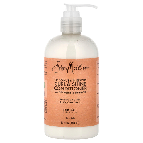 SheaMoisture, кондиционер для завивки и блеска, кокос и гибискус, 384 мл (13 жидких унций)