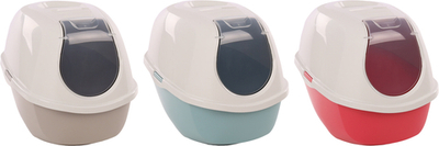 Туалет для кошек с дверцей и сменным угольным фильтром, 39 х 55 х высота 41 см, в ассортименте, Flamingo