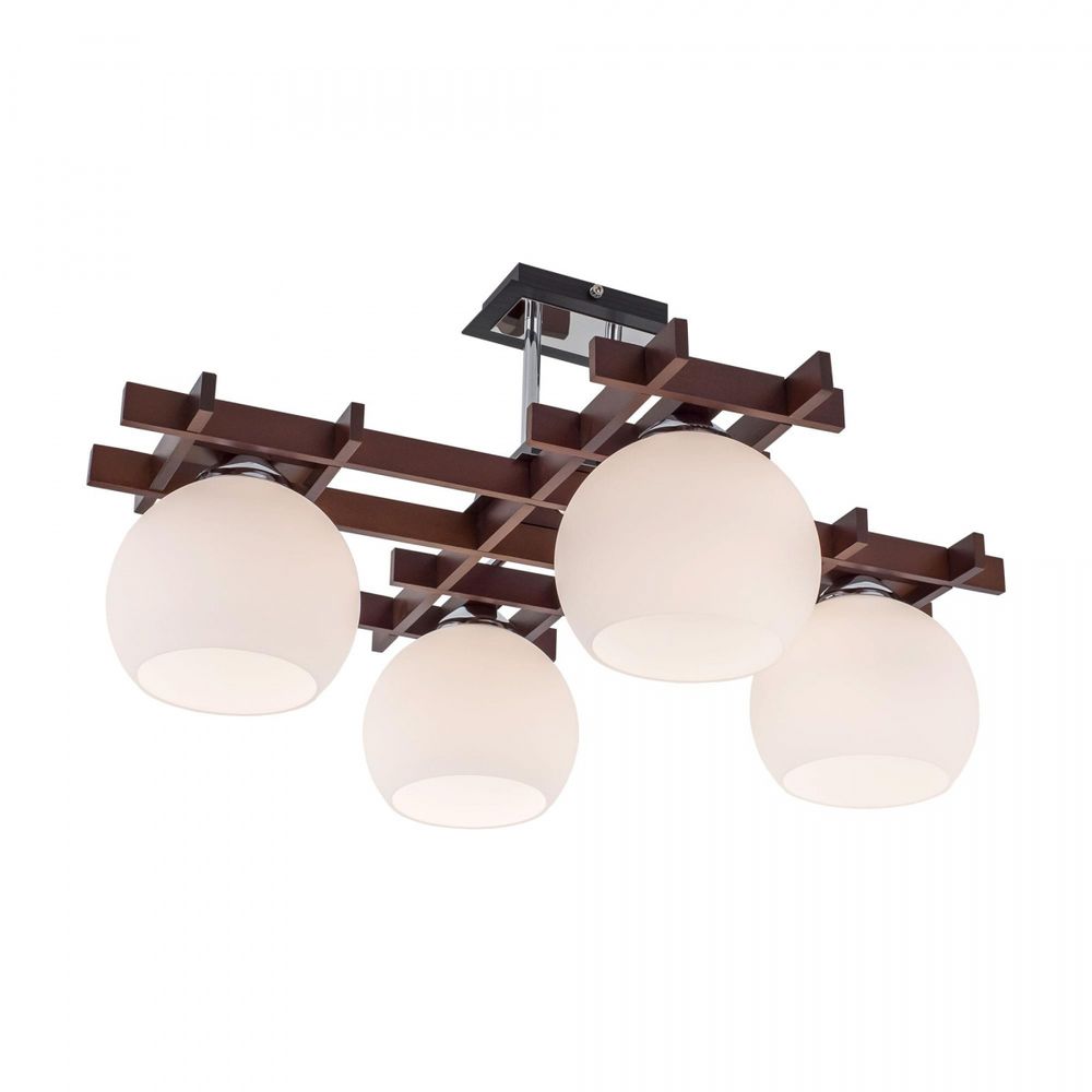 Citilux Нарита CL114141 Люстра деревянная Венге Хром