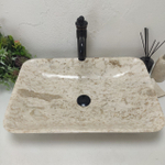 Раковина из мрамора Rectangle Big Cream SM-61588 60*40*13
