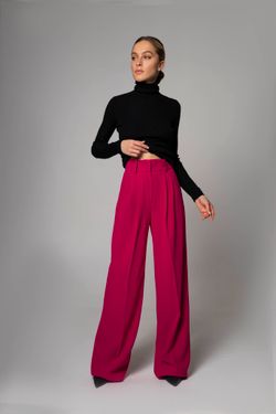 Брюки-палаццо фуксия
