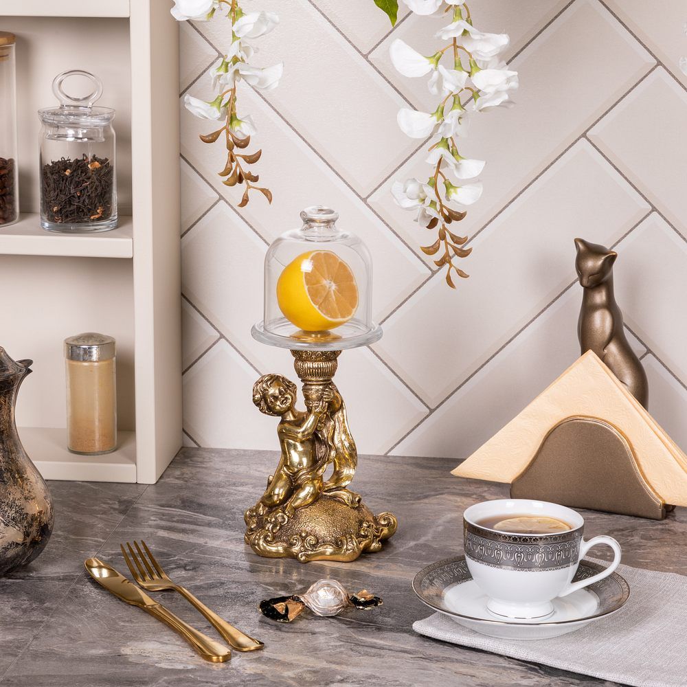 Лимонница Эдем Бронза с чашей из стекла