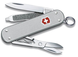 Нож-брелок Victorinox Classic Alox, 58 мм, 5 функций, серебристый