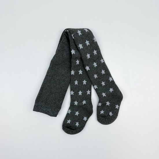 Колготки махровые, Звезды на темно-сером меланже