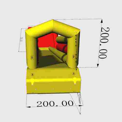 Надувная прямая водная горка для вышки (опоры) «Стрела» с бассейном, 30*2*2,65 м