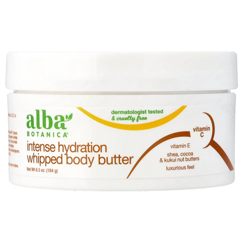 Alba Botanica, взбитое масло для тела, интенсивное увлажнение, 184 г (6,5 унции)