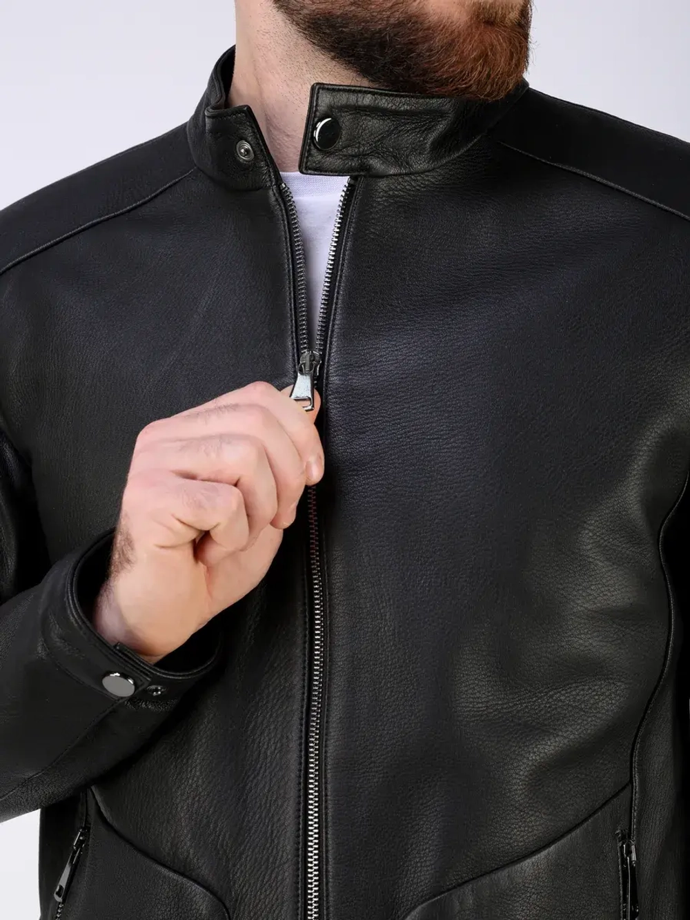 Кожаная куртка демисезонная