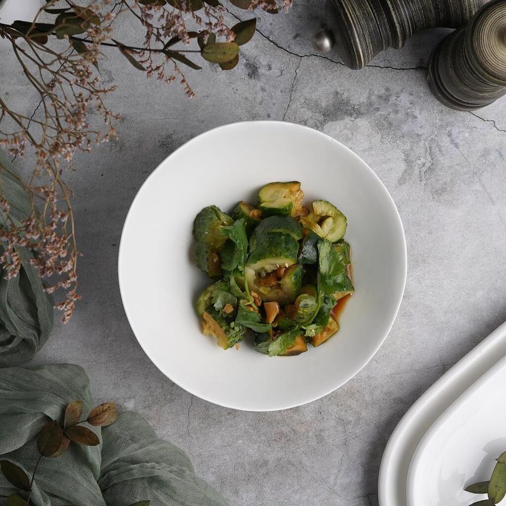 Салатник 150 мл d 17,5 см h8/3 см скошенный белый фарфор P.L. Proff Cuisine [6]