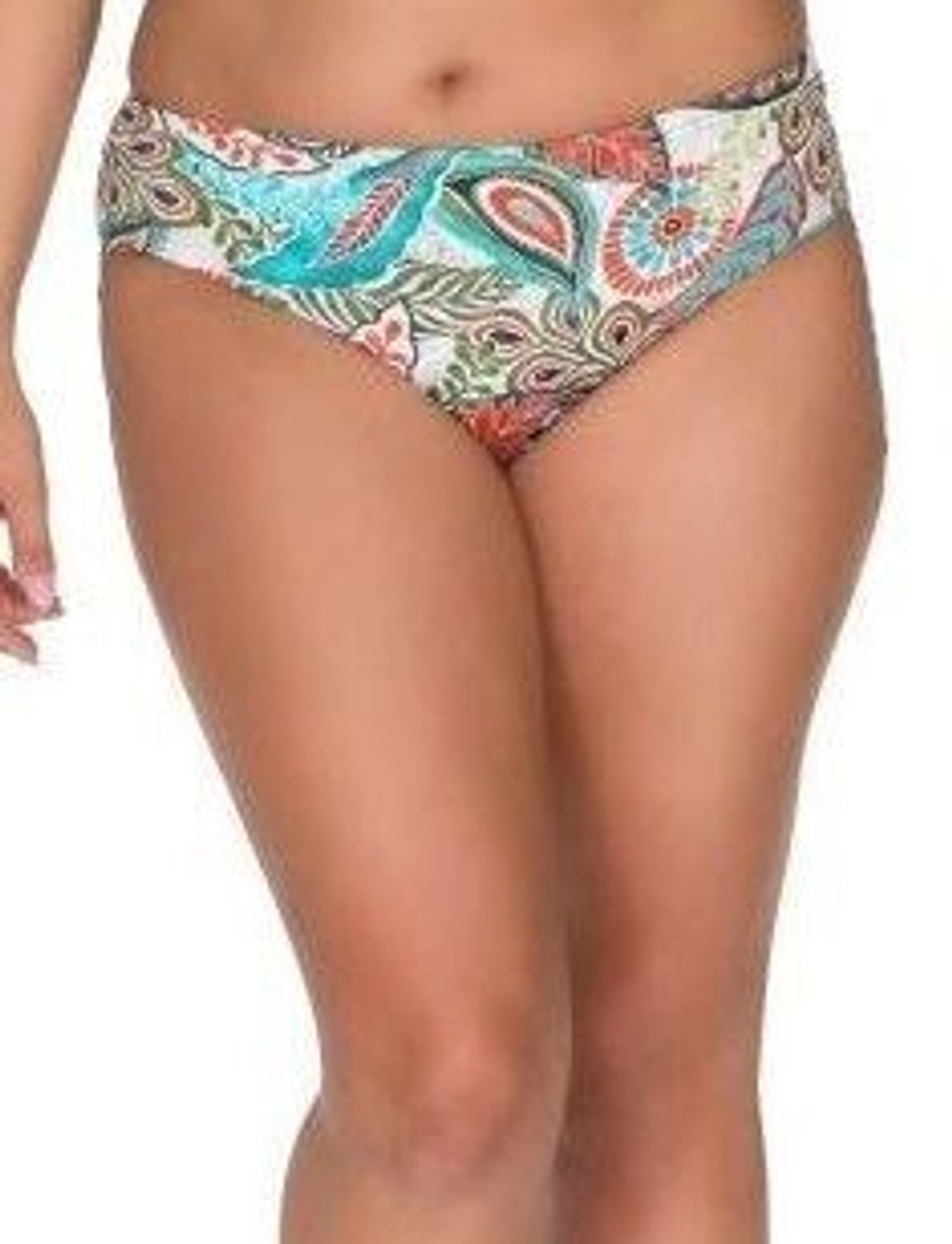 Плавки-бразилиана с растительным орнаментом (Размер: L) (Цвет: разноцветный)