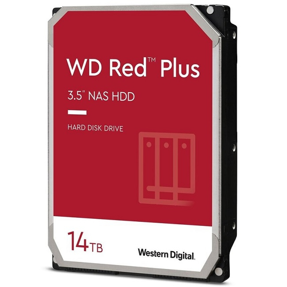 Жесткий диск HDD 14Tb Western Digital SATA-III, 512Mb, 5400rpm, WD Red Plus (WD140EFFX)
