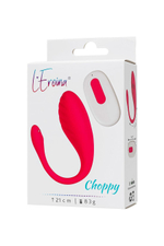 Виброяйцо с пультом управления L'Eroina CHOPPY, силикон, розовый, 21 см