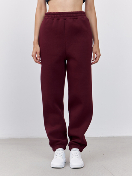 Брюки женские с начесом (вишневый)