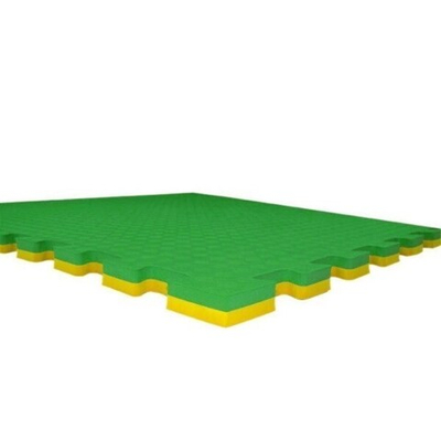 Будо-маты (татами) Экополимеры (1 плита 100х100х2см, 1кв.м./уп) Зелено-желтый до 10 шт.