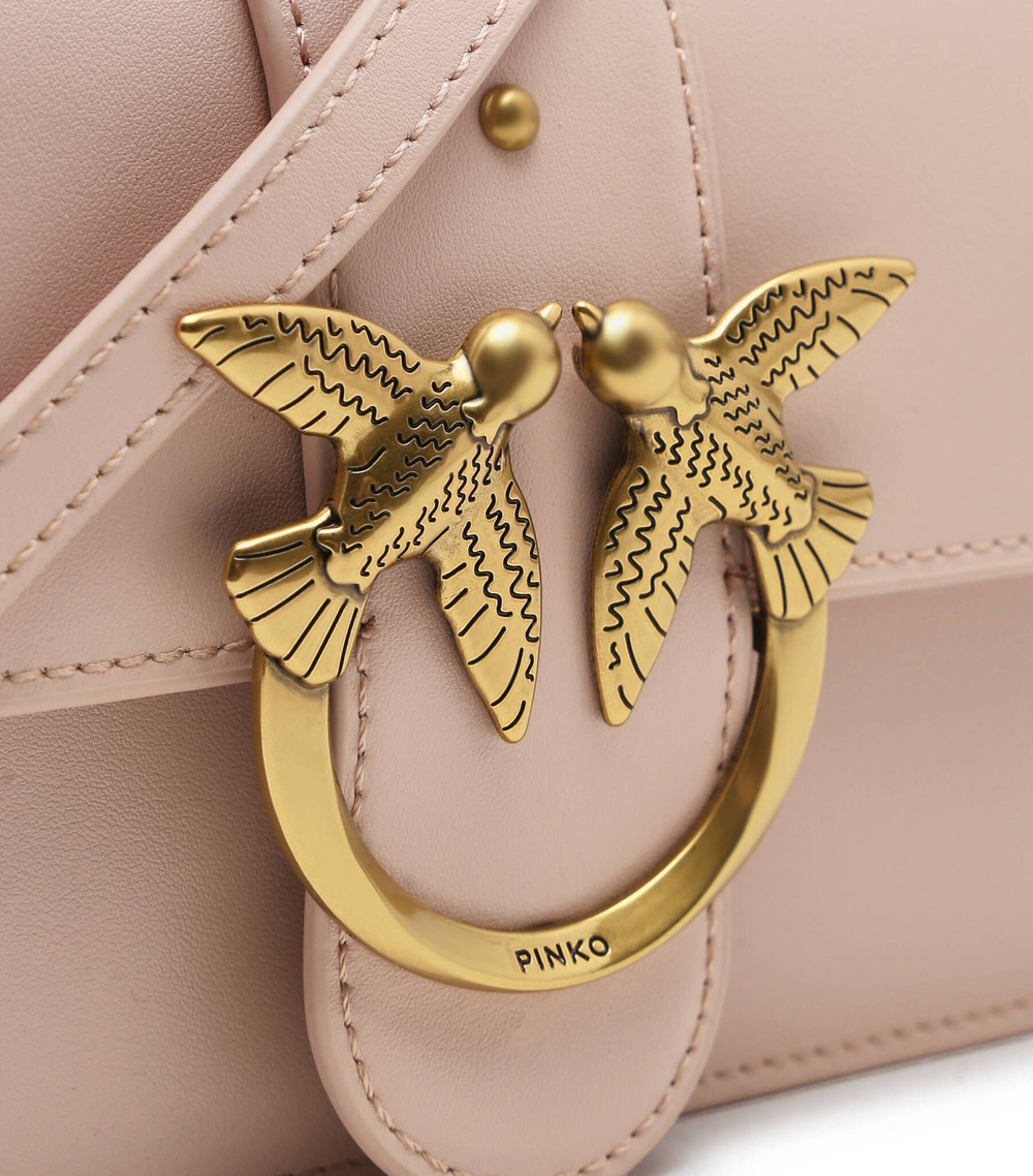 кожаная сумка через плечо love one mini Pinko - пудро-розовый(100059 A0F1)