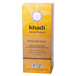 Старый дизайн "Средний блондин" растительная краска для волос Khadi, 100 гр