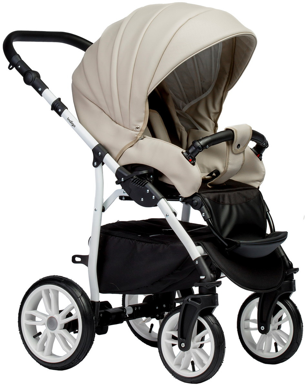 Детская коляска Indigo Indigo Special New 3 в 1 с автокреслом Avionaut Cosmo Beige Is07 св.бежевый