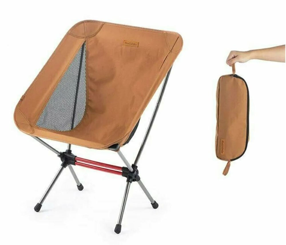 Кресло туристическое Naturehike YL08 складное, оранжевое, до 120 кг