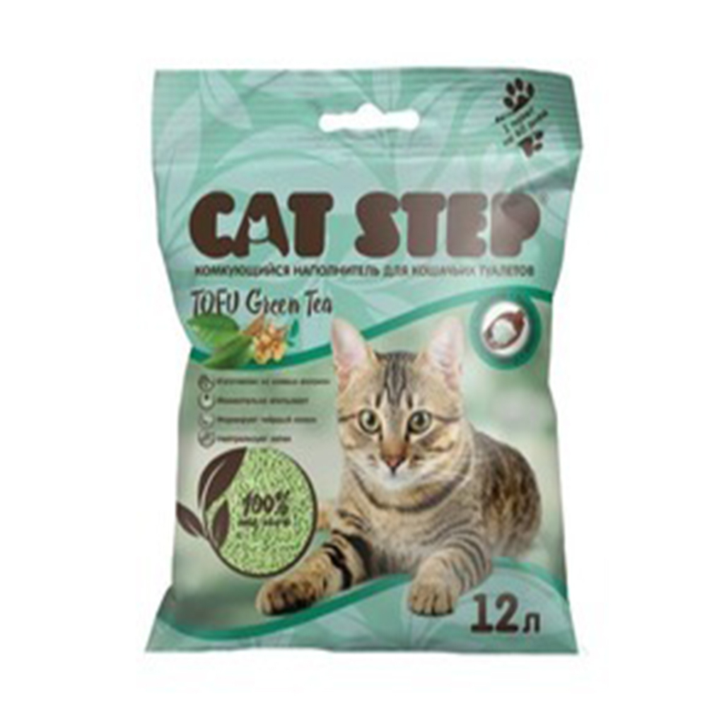 Cat Step Тофу Зеленый чай 12л