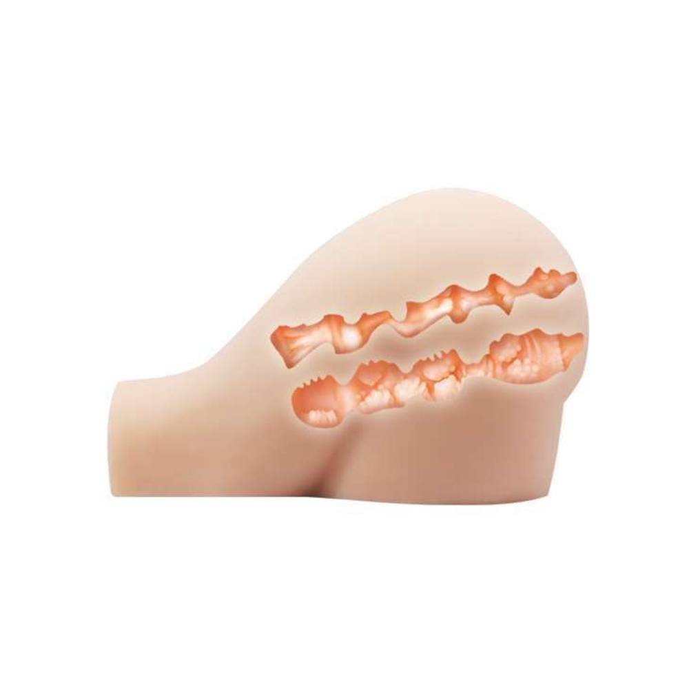 Вагина и анус с вибрацией в позиции догги-стайл (Цвет: телесный)