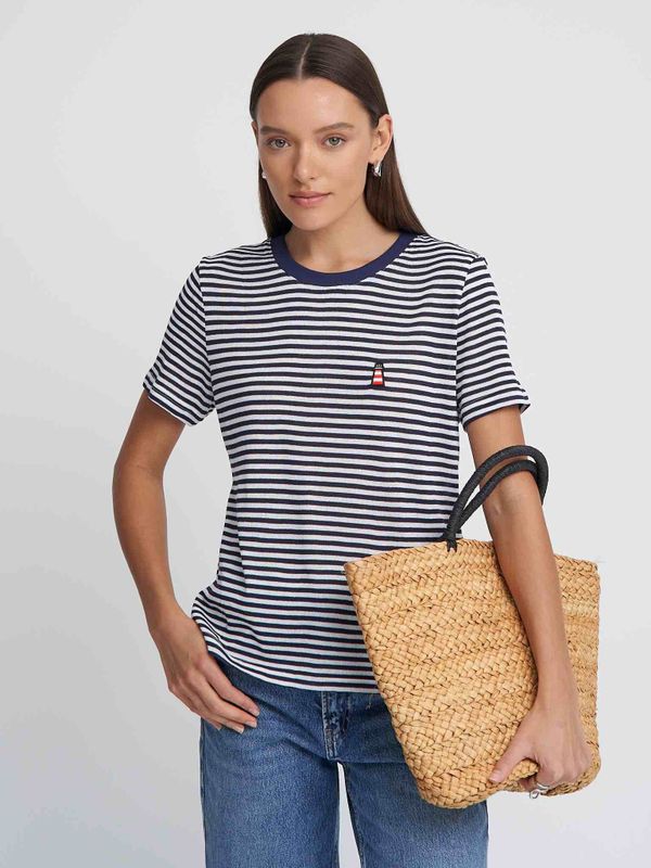 Футболка В Полоску бело-синяя - фото 17