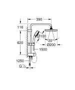 Душевая система Grohe Tempesta System 200 27389002 хром