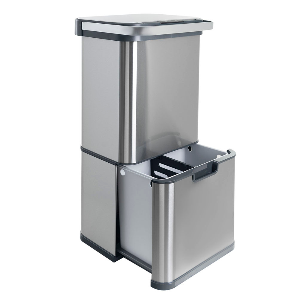 Ведро для раздельного сбора мусора, сенсор, 4 емкости, Foodatlas, JAH-8889, 50л (12+12+13+13)