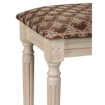 Банкетка "Римская" 350х800 дуб бежевый коричневая патина/жаккард кремовый РМ80/РБК80БК