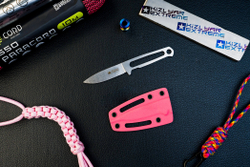 Туристический нож Sturm Mini AUS-8 StoneWash Pink Kydex