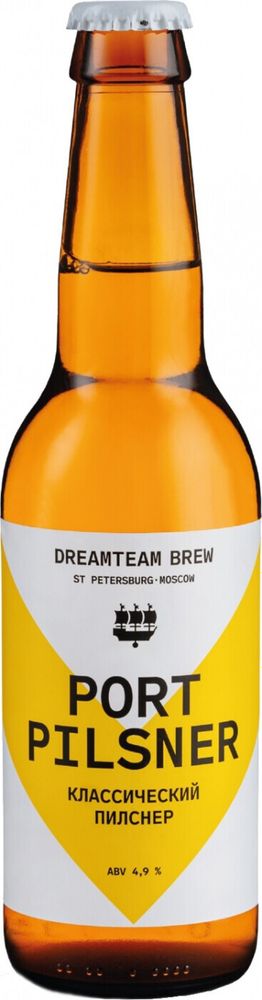 Пиво Дримтим Порт Пилснер / Dreamteam Port Pilsner 0.33л - 12шт