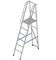 Лестница-платформа фиксированной высоты алюминиевая MEGAL ЛПФВА Н=1.5-2 с резиновыми башмаками