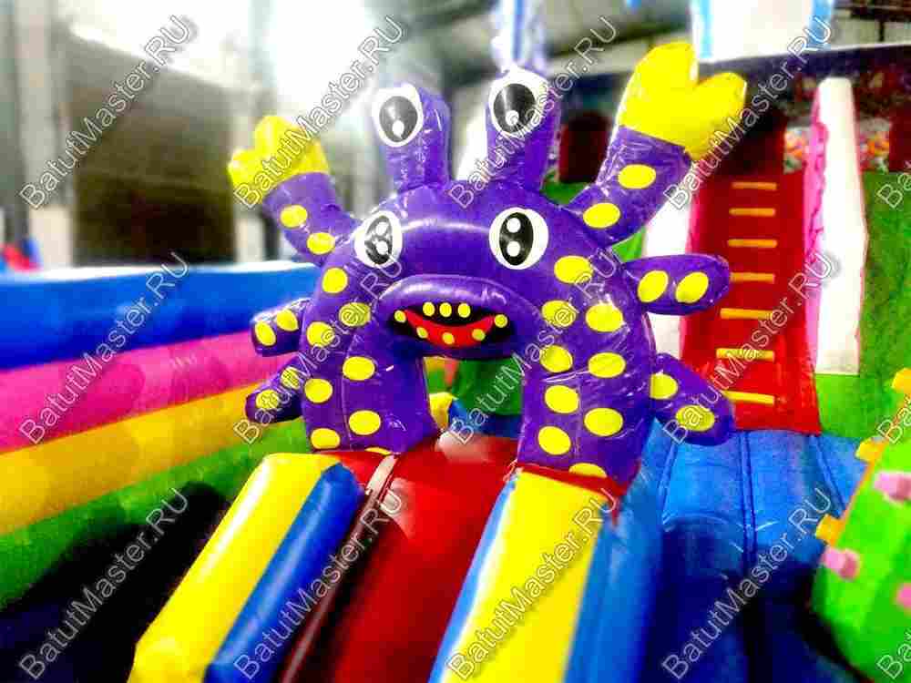 Батут с горкой "В гостях у моря" 12*6*6 м