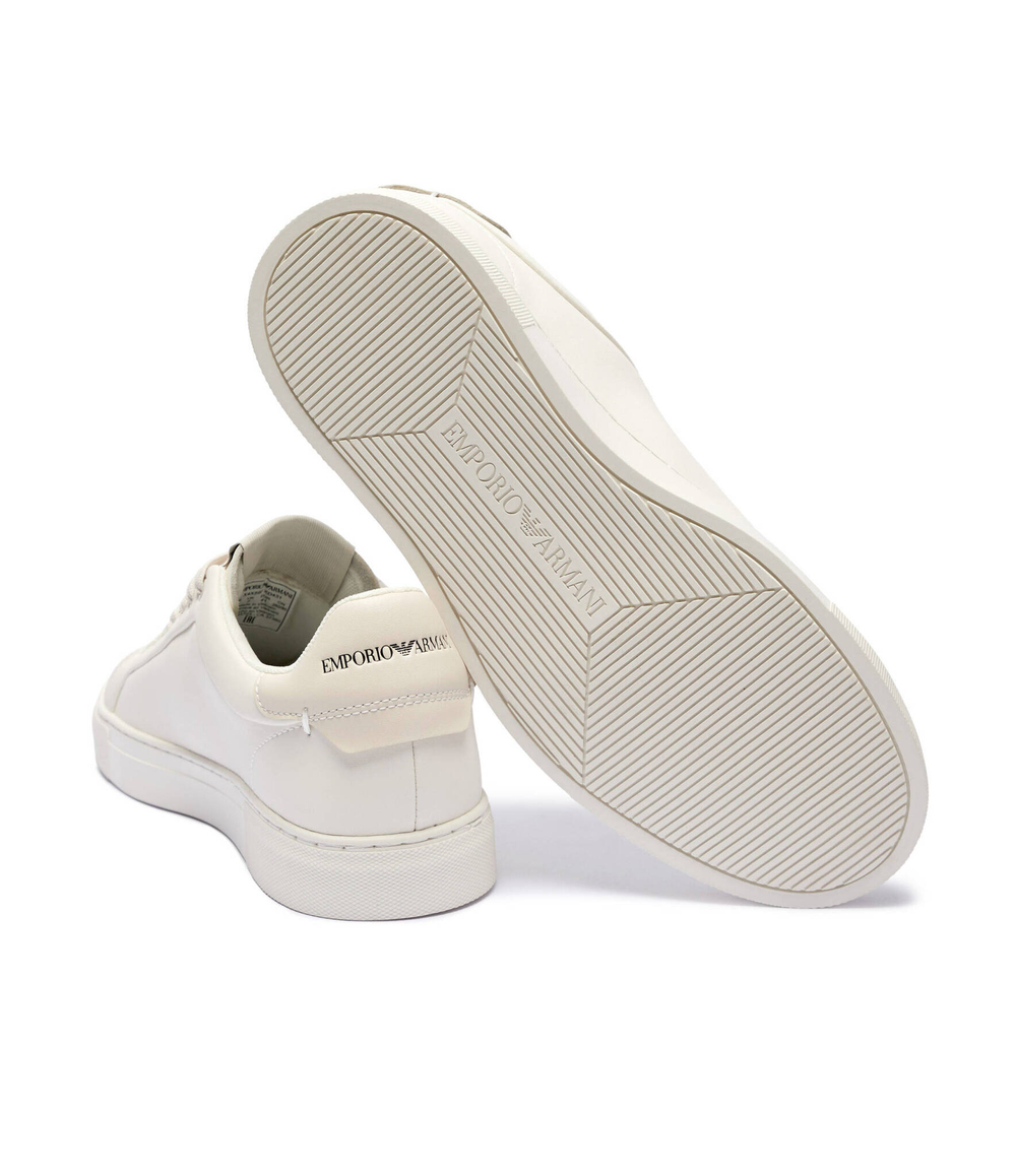 Кожаные кроссовки Emporio Armani - экрю(X4X598 XD431)