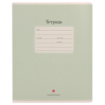 Тетрадь А5 12л. клетка "Люкс", цвет зеленый (Альт) микс цветов (комплект 5 шт)