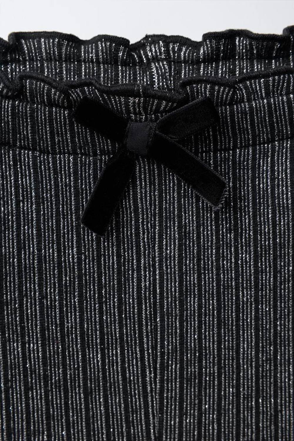 ZARA БРЮКИ FLARE С БЛЕСКОМ, ЧЕРНЫЙ