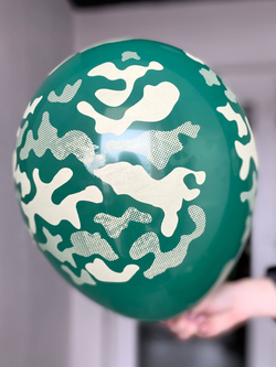 Воздушный шар с рисунком камуфляж/милитари 35см ПАЛИТРА №4358