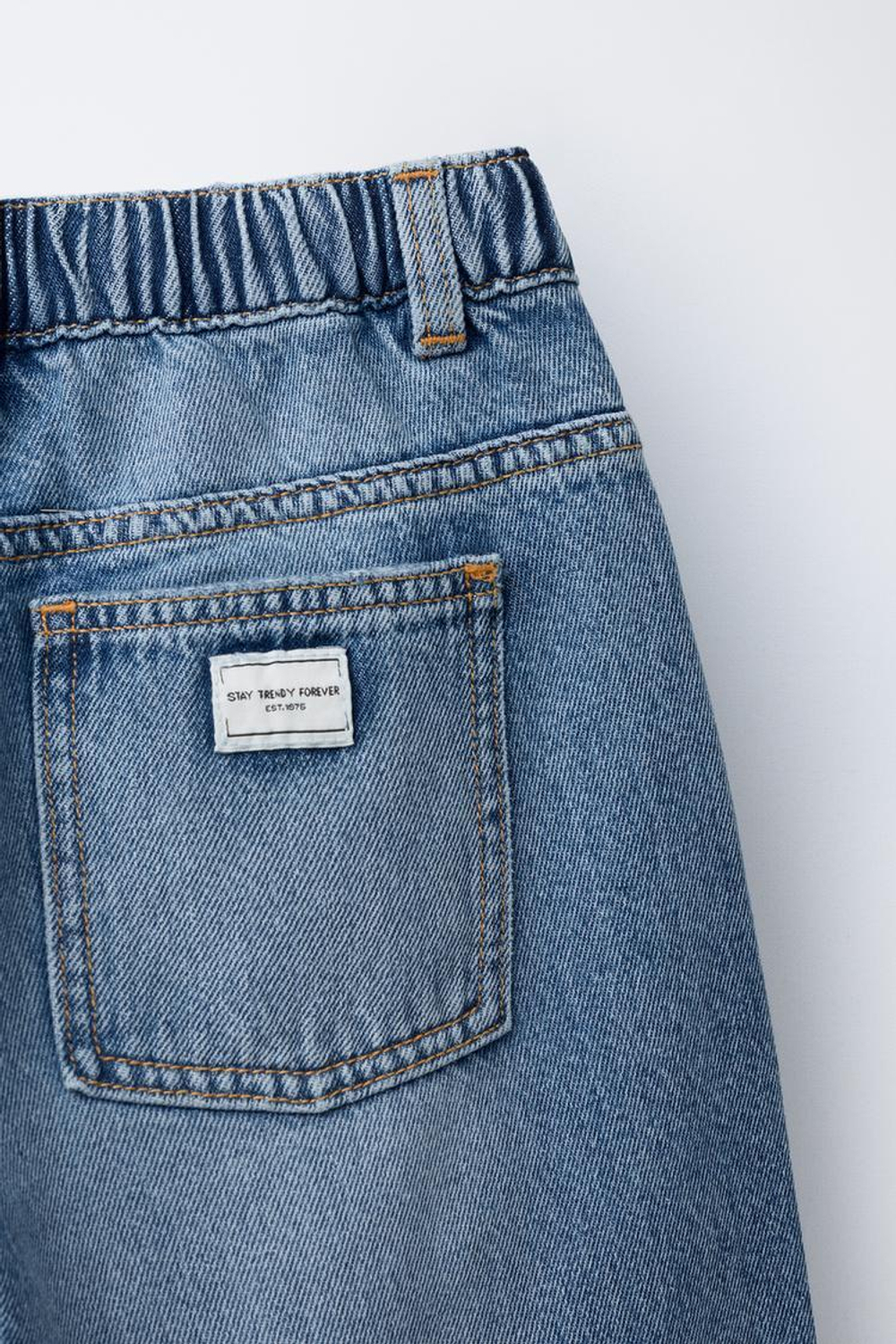 ZARA ДЖИНСЫ BALLOON-FIT, ВЫЦВЕТШИЙ СИНИЙ