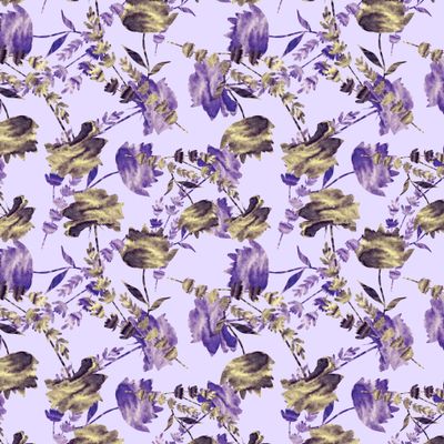 Watercolor flowers seamless pattern