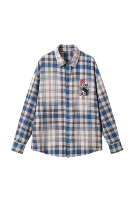 Рубашка DONSMOKE Washed Effect Plaid Shirt