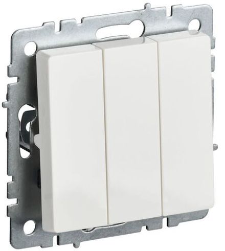Выключатель 3-кл. Brite 10А ВС10-3-0-БрБ механизм бел. IEK BR-V30-0-10-K01-PRO