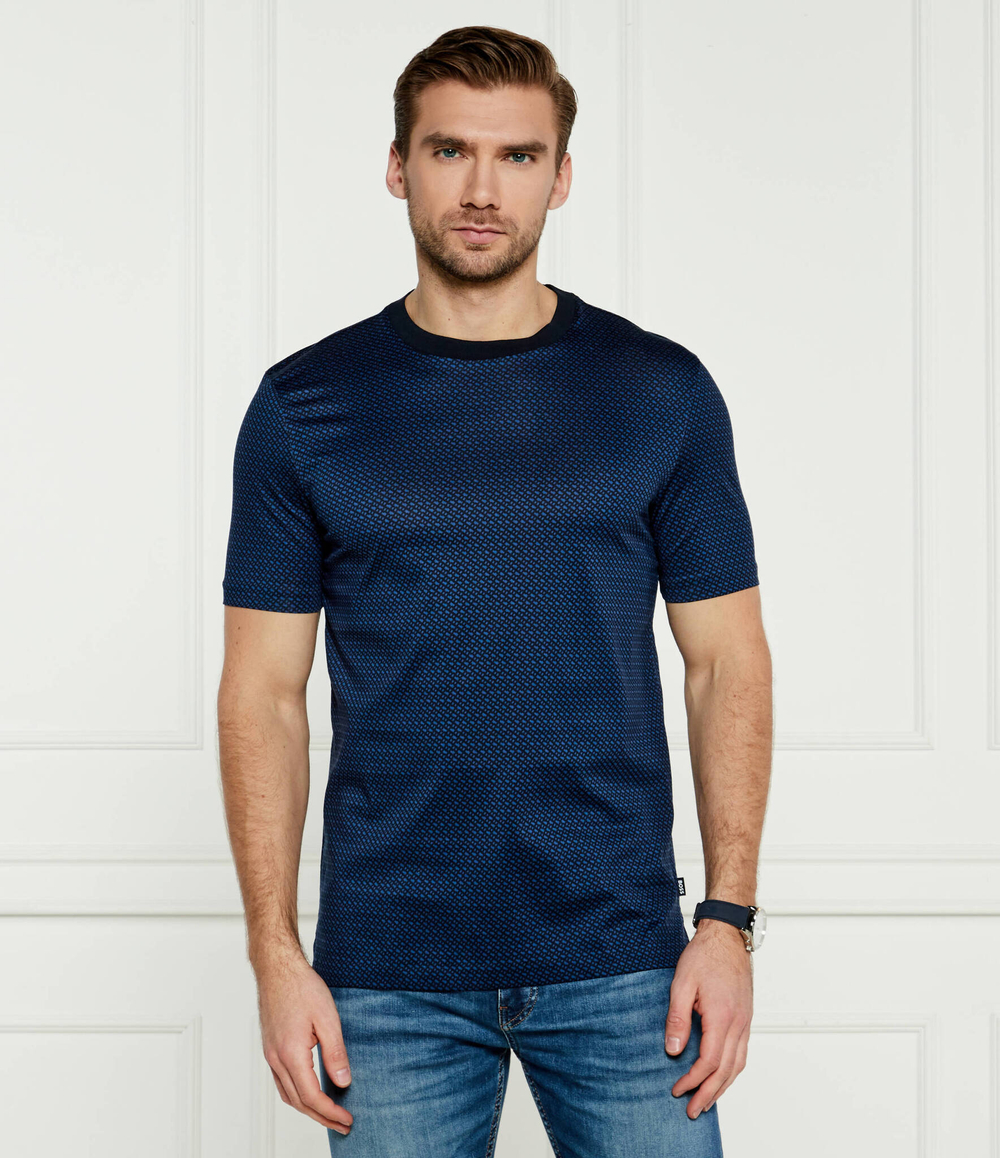 Футболка H-Thompson 204 BOSS BLACK - голубой(50518883)