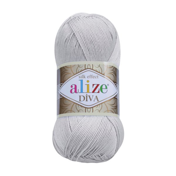 Пряжа Alize (Ализе) Diva / уп.5 мот. по 100 г, 350м, 168 морская ракушка A