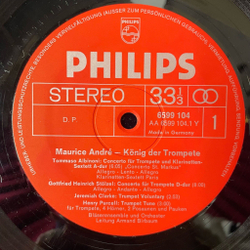 Винтажная виниловая пластинка LP Maurice Andre, Albinoni, Purcell, Vivaldi, Corelli, Handel Konig Der Trompete (Germany 1981)